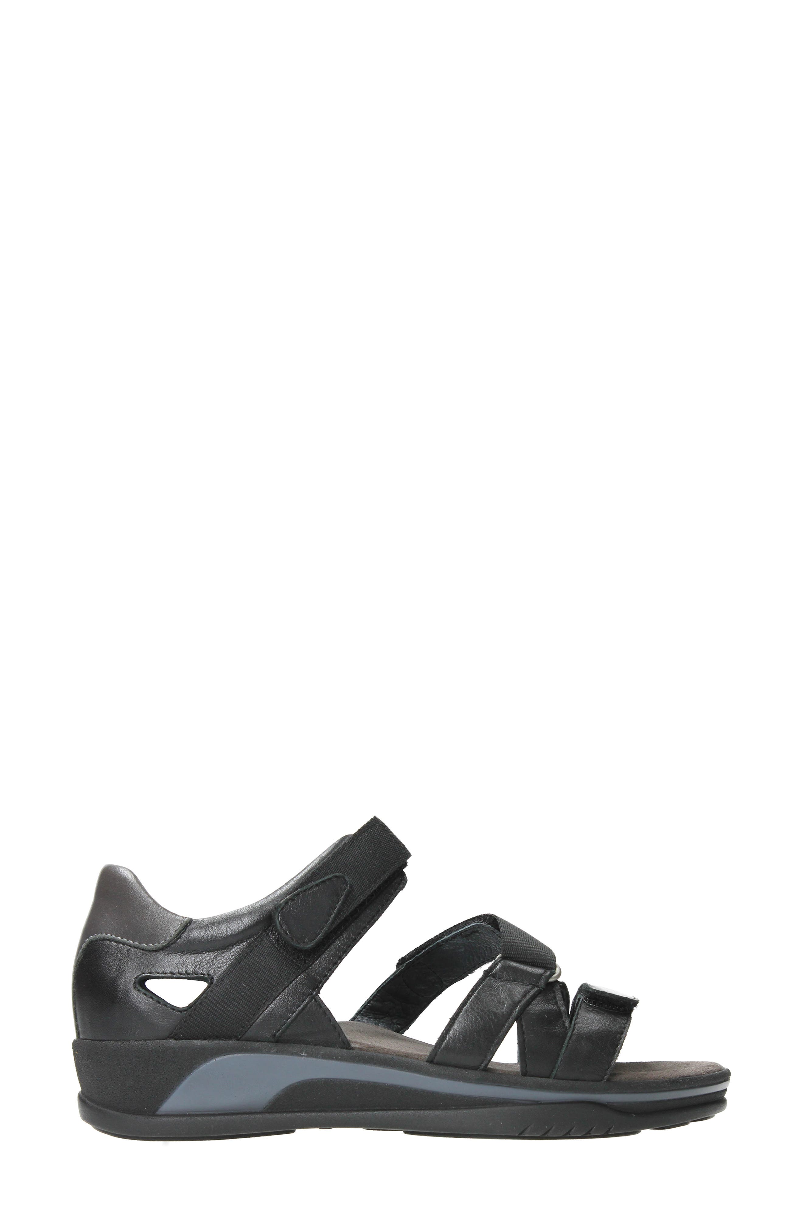 Wolky Desh Sandal, Alternate, color, Black Savana Leather