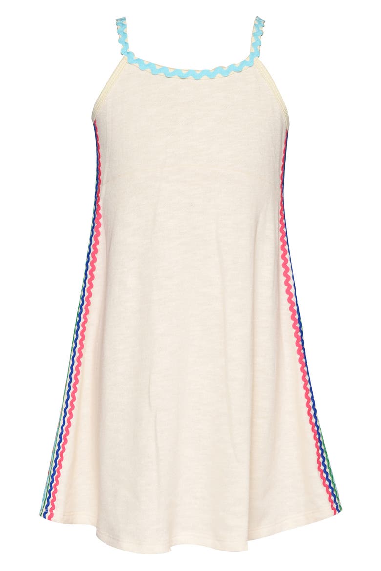 Kids' Rickrack Fit & Flare Dress, Alternate, color, IVORY MULTI