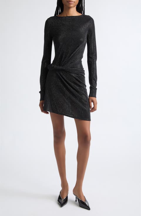 Long Sleeve Twist Jersey Sweater Dress