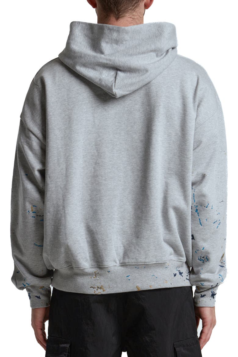 Heavyweight Fleece Cotton Graphic Hoodie, Alternate, color, HEATHER