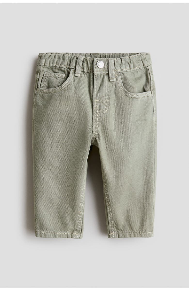 H&M Cotton jeans, Main, color, Light Khaki Green