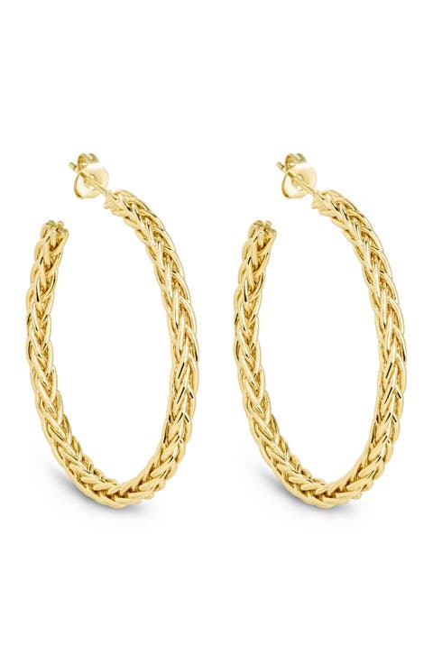 Adeline Braided Hoop Earrings