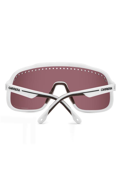 Carrera Eyewear C Sport 99mm Mask Shield Sunglasses In Matte White/blue ml Hc