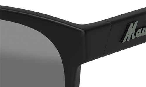 Maui Jim Maoli 52mm Polarizedplus2® Round Sunglasses In Matte Black