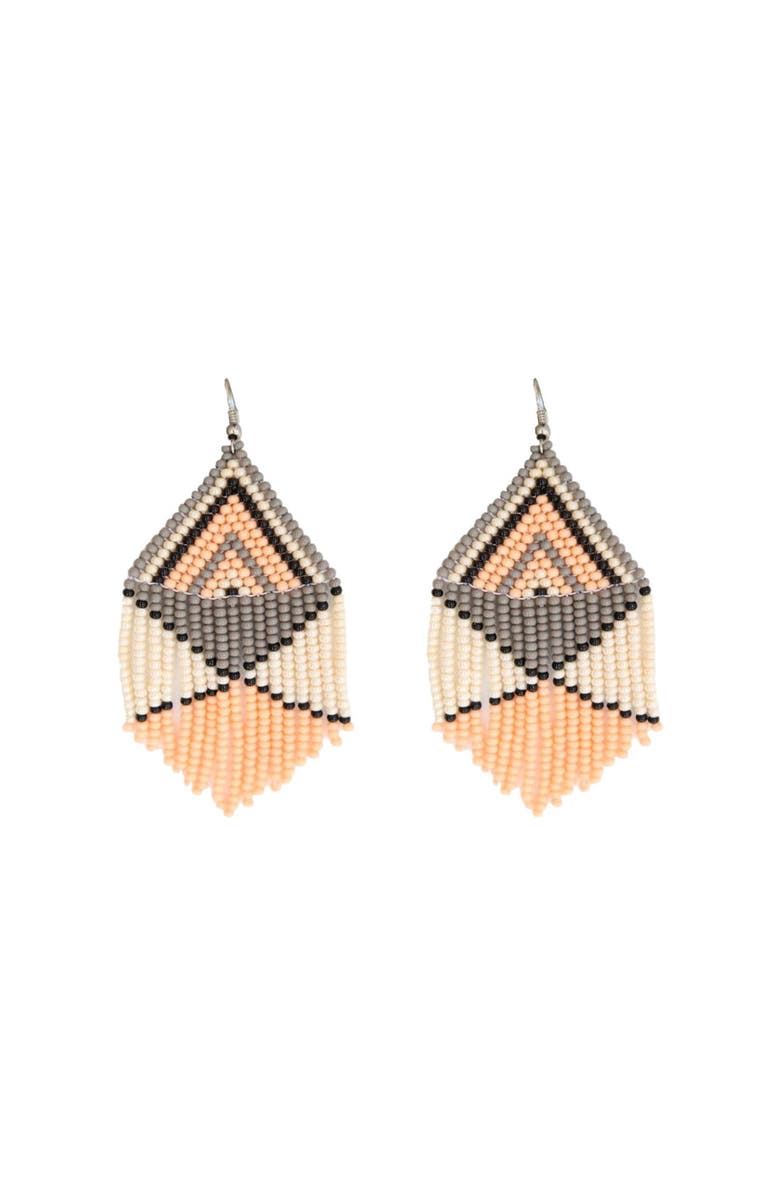 Fosterie Peach Embera Earrings, Alternate, color, 