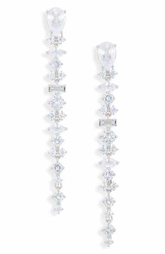 Cluster Linear Drop Earrings