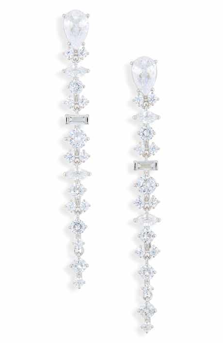 Cluster Linear Drop Earrings