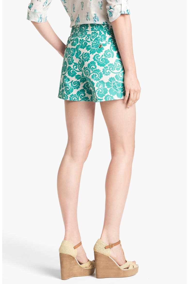 'Gabriel' Print Shorts, Alternate, color, VIRIDIAN GREEN CAPTIVA
