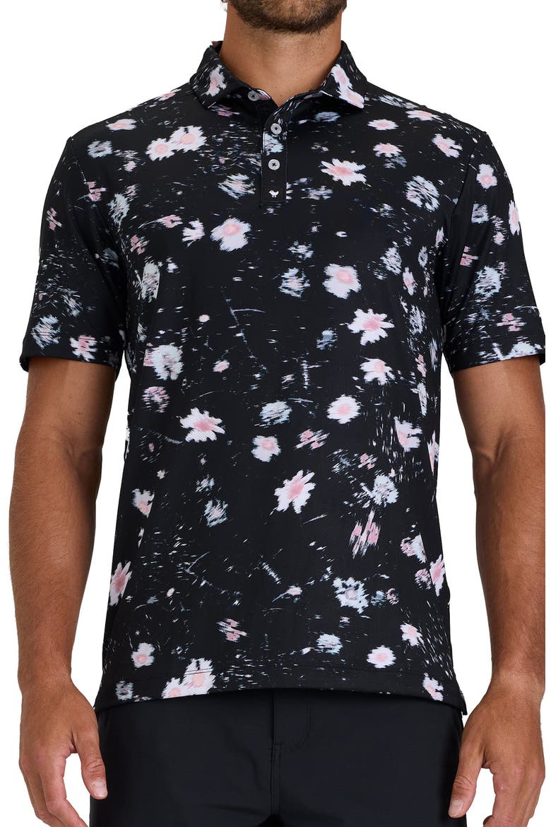 Core Abstract Floral Print Performance Golf Polo, Main, color, COSMOS CHAOS