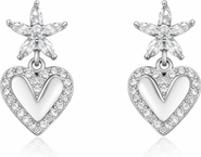 DLORIA Bloom Heart Drop Earrings