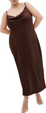 City Chic Satin Slipdress