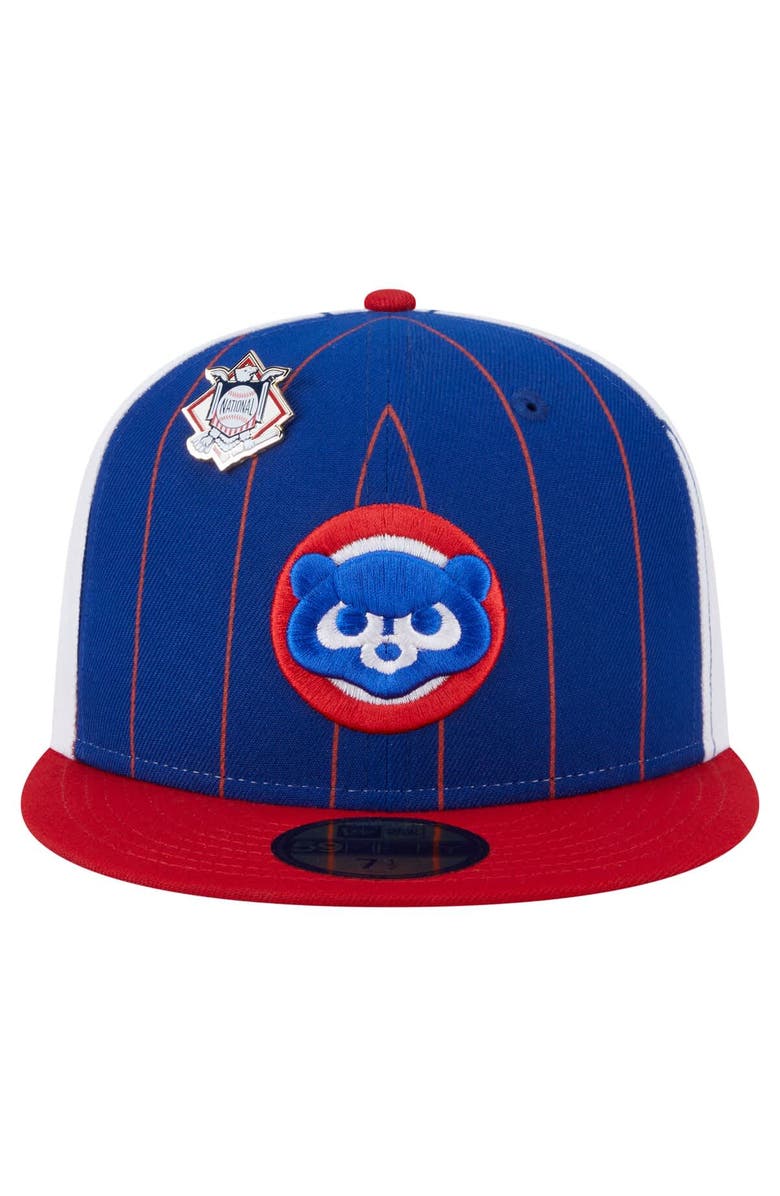 New Era Men's New Era  Royal Chicago Cubs Pinstripe 59FIFTY Fitted Hat, Alternate, color, 