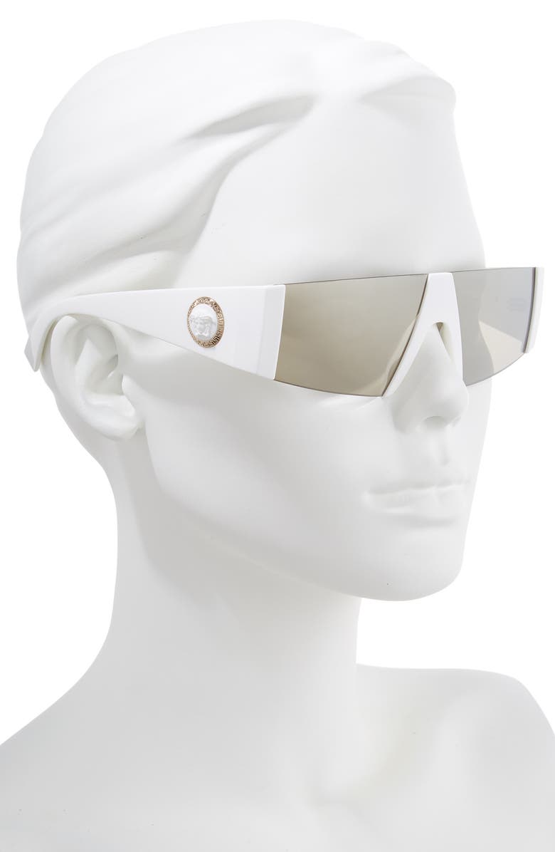 Versace Medusa 56mm Shield Sunglasses, Alternate, color,