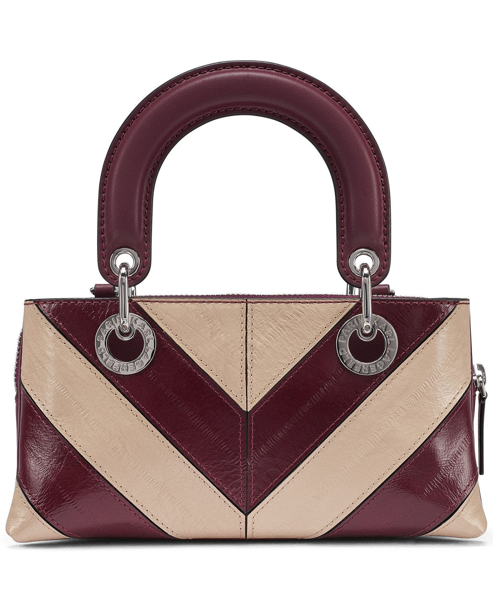 Benoite Chevron Shoulder Bag, Alternate, color, White Pepper/Cherry Plum