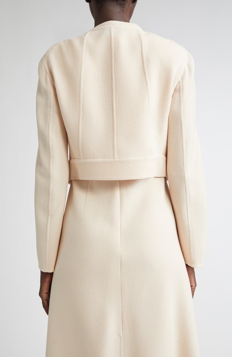 Akris Ariel Double Face Wool Crop Jacket, Alternate, color, Seashell