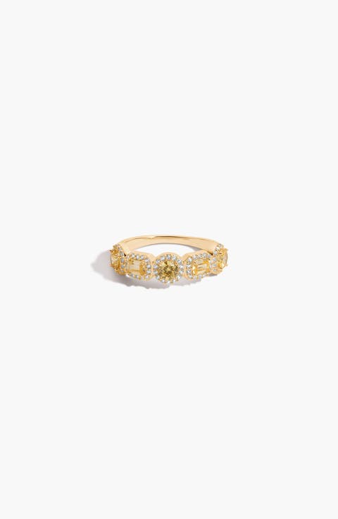 Lab Grown Canary Edwardian Ring