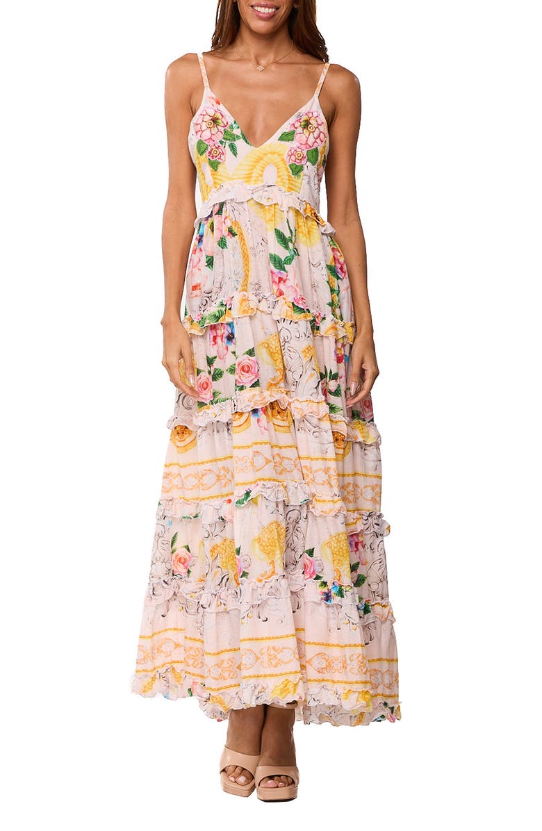 RANEES Sunshine Sleeveless Maxi Dress, Main, color, Yellow