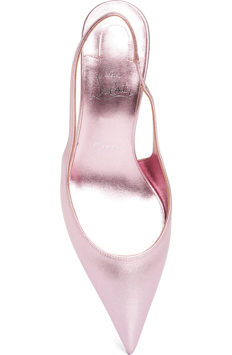 Christian Louboutin Miss Z Metallic Pointed Toe Slingback Pump, Alternate, color,