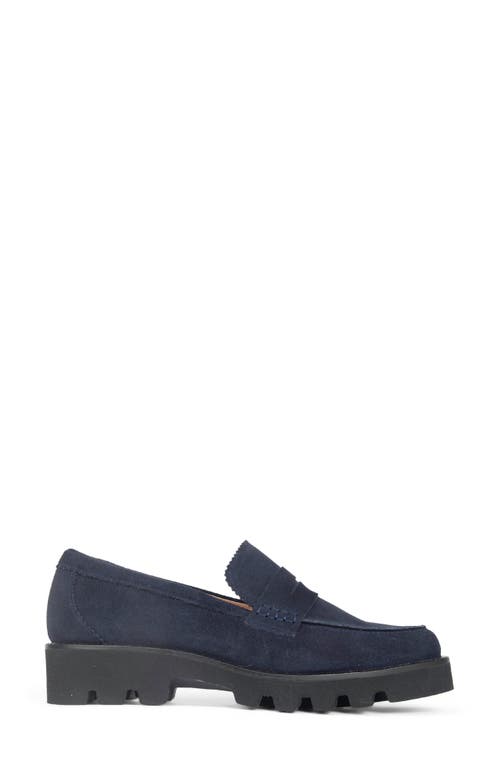 Patricia Green Vince Lug Sole Penny Loafer In Blue