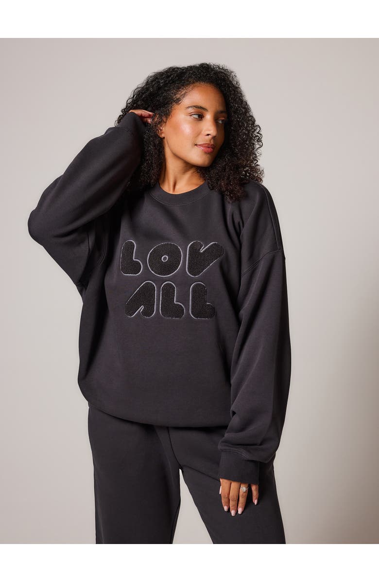 LOVALL Oversized Long Sleeve Sweatshirt, Main, color, Shadow