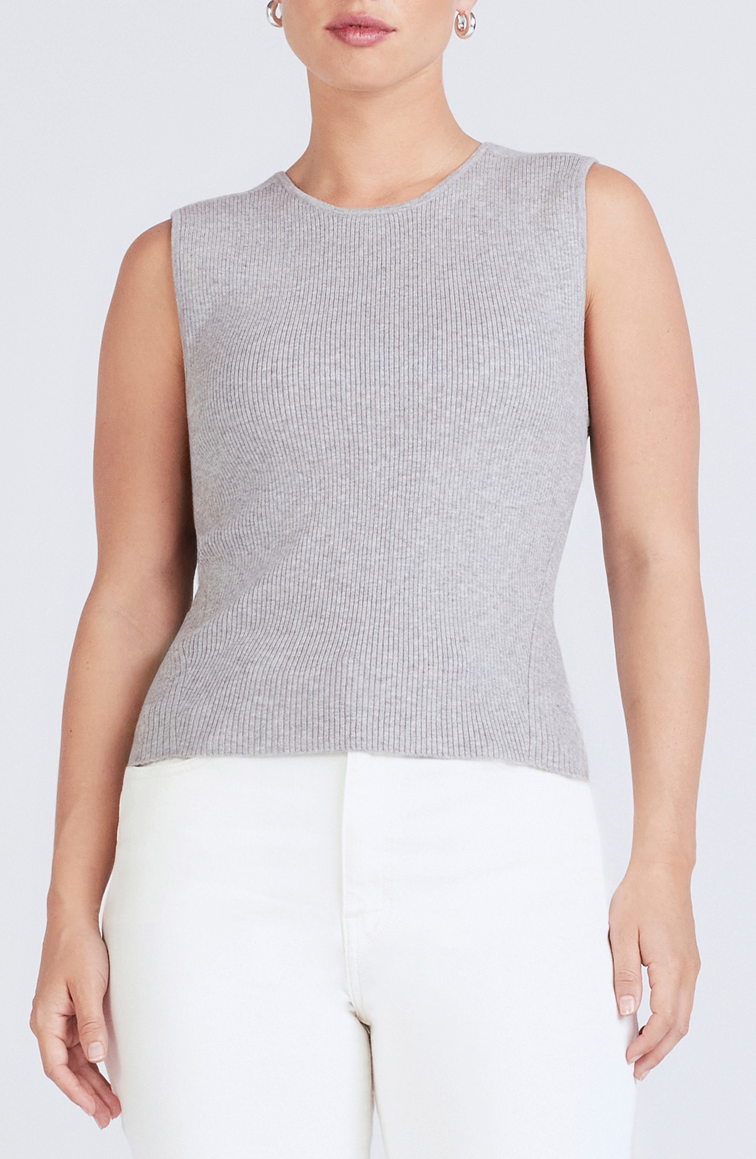Derek Lam 10 Crosby Ariana Rib Knit Muscle Tank Sweater
