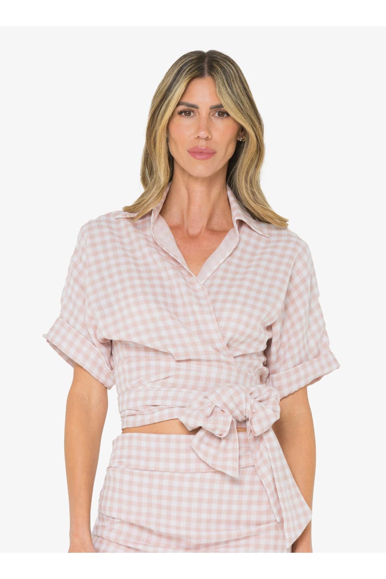 Kora Top, Alternate, color, Pink Check