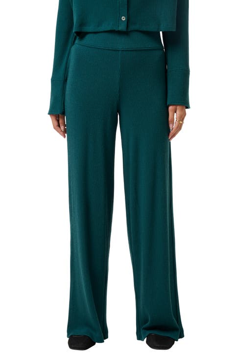 Evening Retreat Rib Wide Leg Pull-On Pants