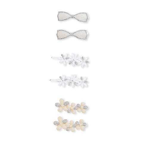 Crystal Charm Hair Clip Set