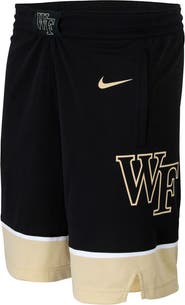 Nike Men's Nike Black Wake Forest Demon Deacons Team Logo Replica Basketball Shorts