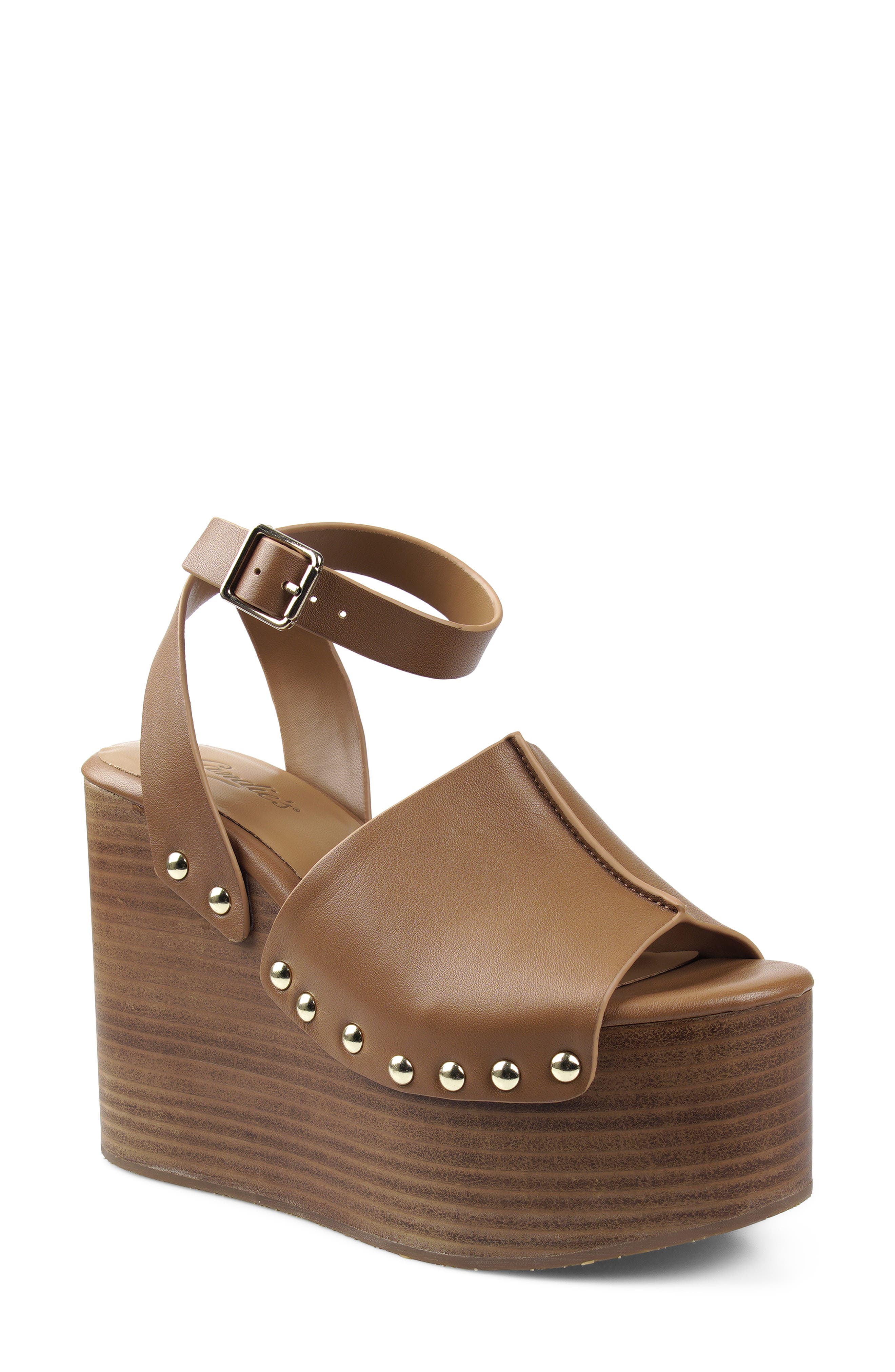 Jackson Ankle Strap Platform Wedge Sandal, Main, color, TANLT