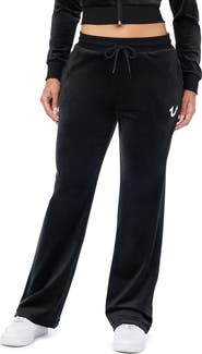 True Religion Kiss Velour Straight Leg Pants