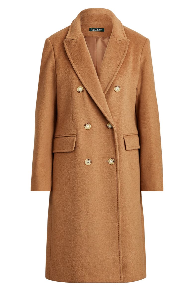 Double Breasted Reefer Coat, Alternate, color, NEW VICUNA