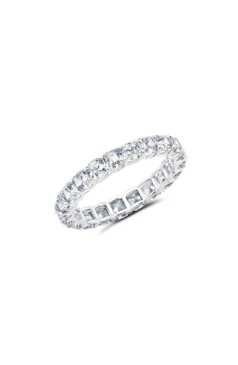 Crislu Cubic Zirconia Eternity Ring, Main, color, Platinum