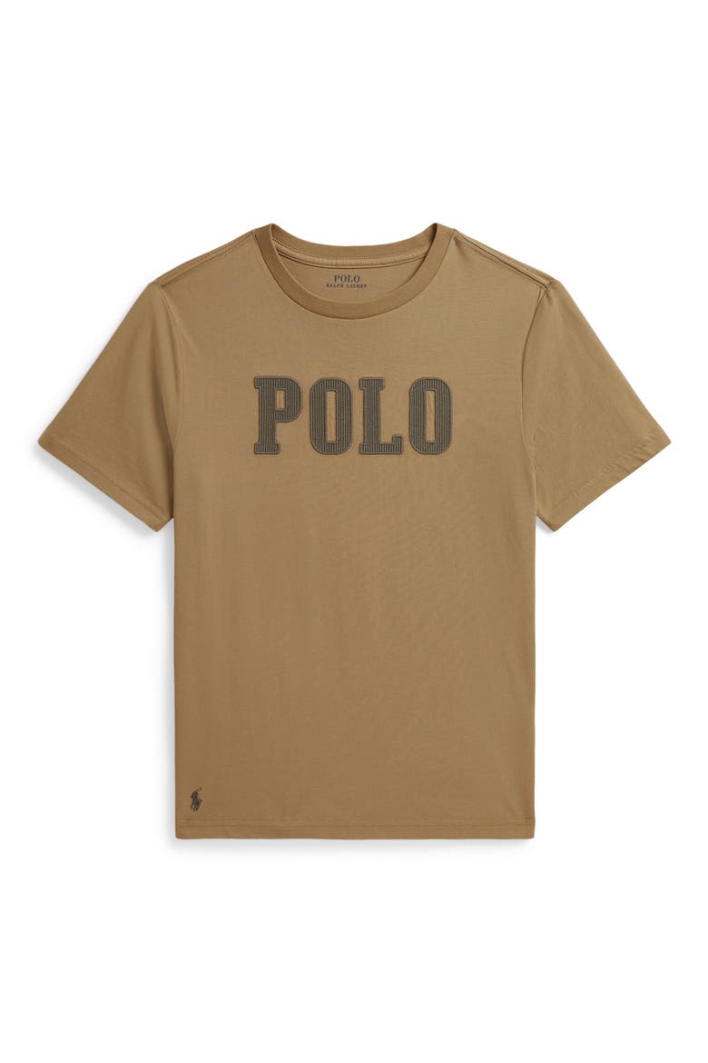 Kids' Polo Logo Graphic T-Shirt, Main, color, CAMEL