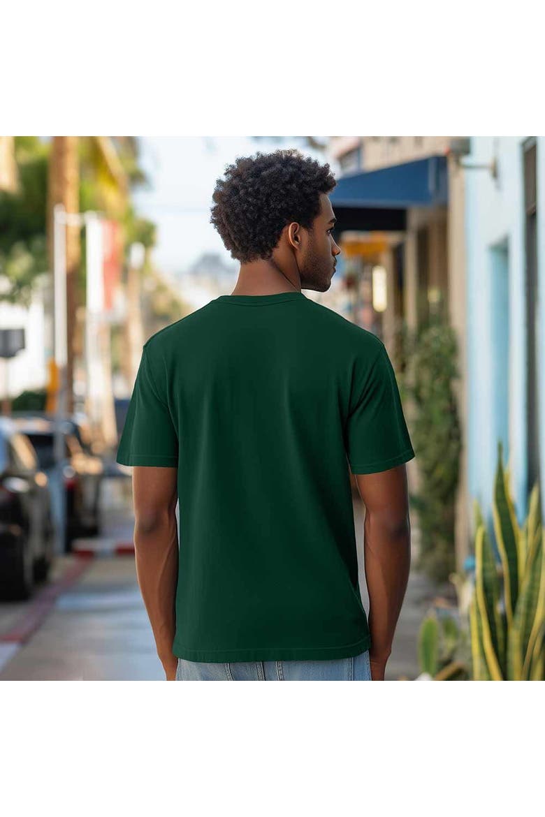 Mens Coffee Martini Midweight Tee, Alternate, color, Forest Green