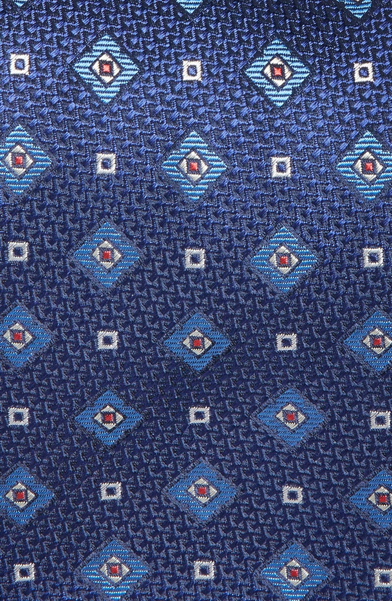 Canali Medallion Silk Tie, Alternate, color, Dark Blue