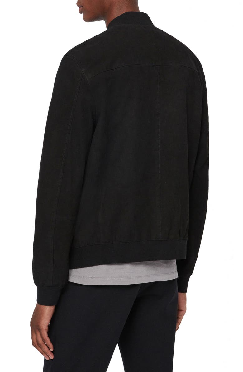 AllSaints Stones Leather Bomber Jacket, Alternate, color, 