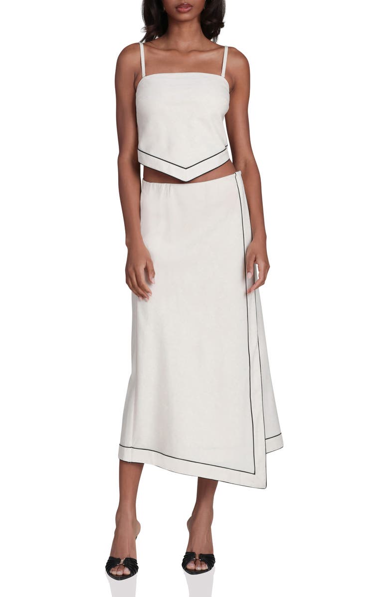 Avec Les Filles Piped Scarf Camisole, Alternate, color, Oatmeal-Black