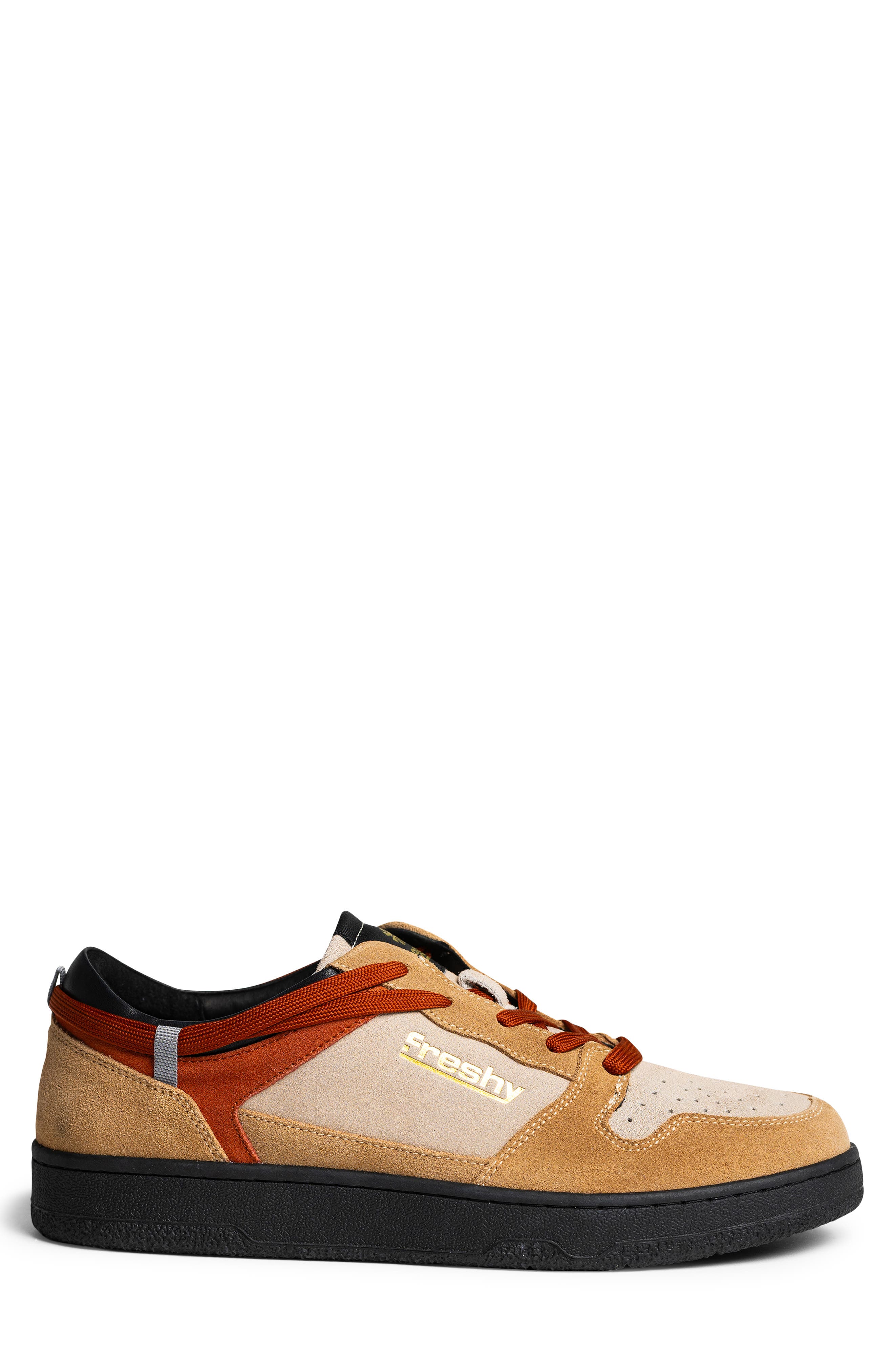 Gorillaz Leather Sneaker, Alternate, color, JET BLACK / SAND / TAN