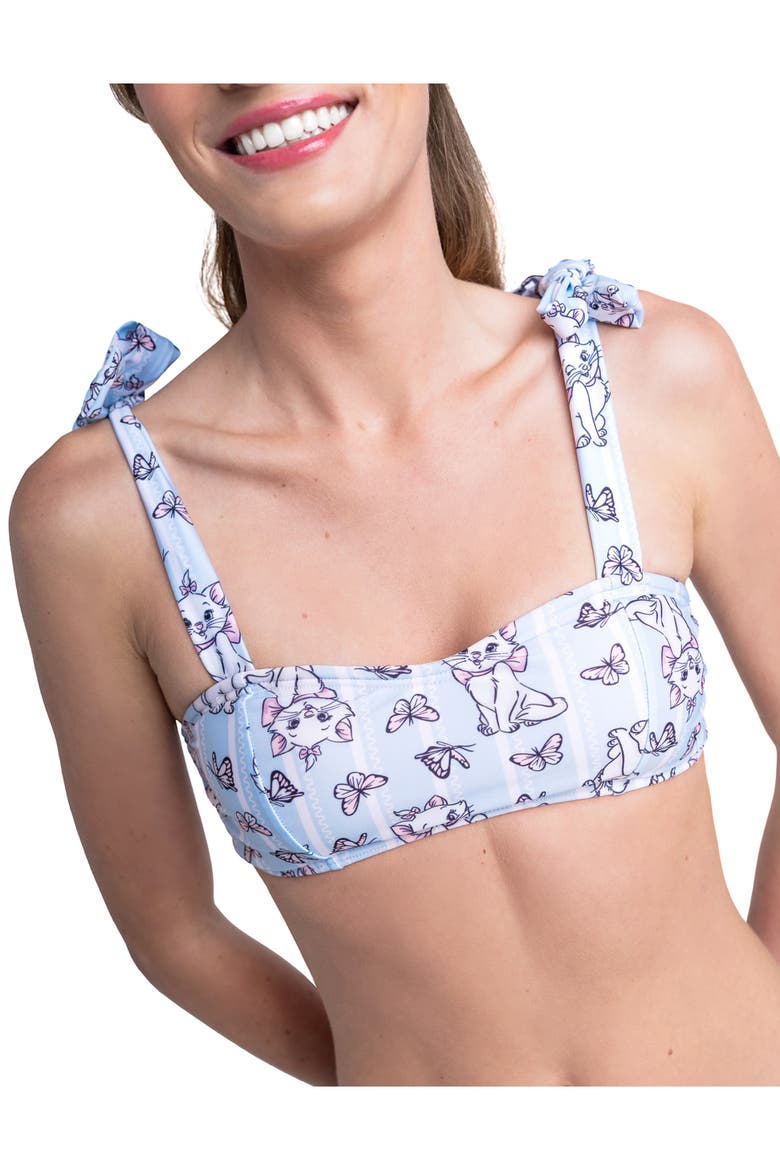 The Aristocats Marie 2-Piece Swimwear Bikini Set, Alternate, color, Marie Blue Stripe
