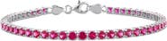 Julianna B. Gemstone Tennis Bracelet Sterling Silver