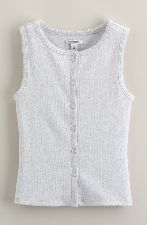 Kids' Stretch Cotton Rib Tank (Big Kid)