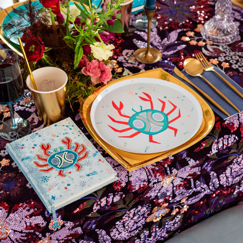 Jollity & Co Zodiac Themed Dinner Plates In Cancer