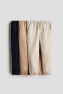 H&M 3-pack Cotton Twill Joggers