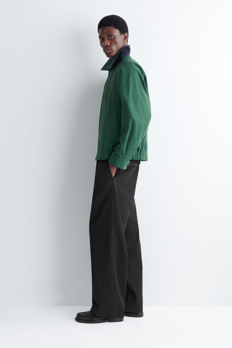 Cotton-nylon Harrington Jacket, Alternate, color, GREEN
