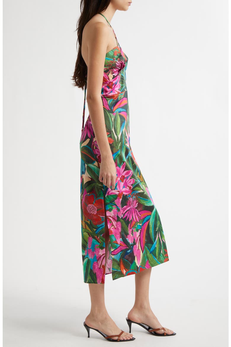 multicolor jardin de reve organic cotton midi dress Jardin de Reve Cotton Midi Halter Dress (Women)