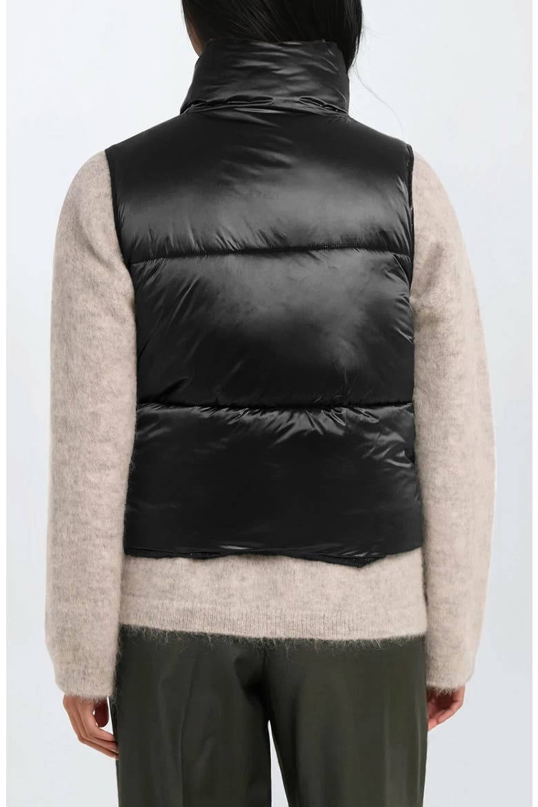 Cropped Puffer Vest, Alternate, color, BLACK