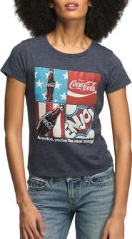 Lucky Brand Coca-Cola Americana Grid Baby Tee