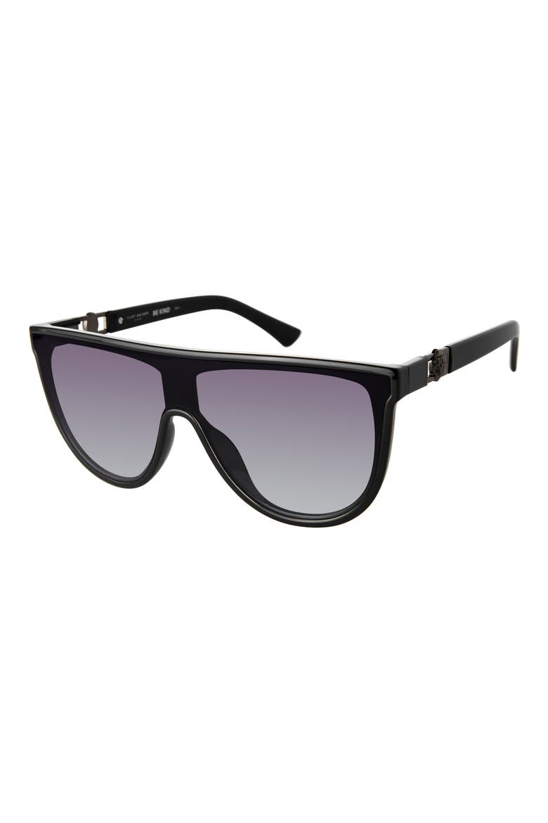 Regent 99mm Oversize Shield Sunglasses, Alternate, color, BLACK/ GREY SHAD VIOLET
