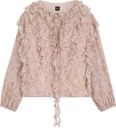 BOSS Orange Paisley Ruffle Blouse